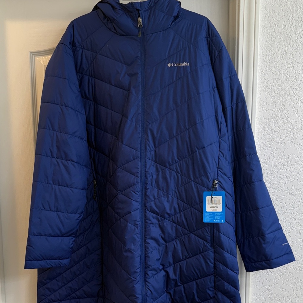 Columbia Dark Sapphire Long Hooded Jacket